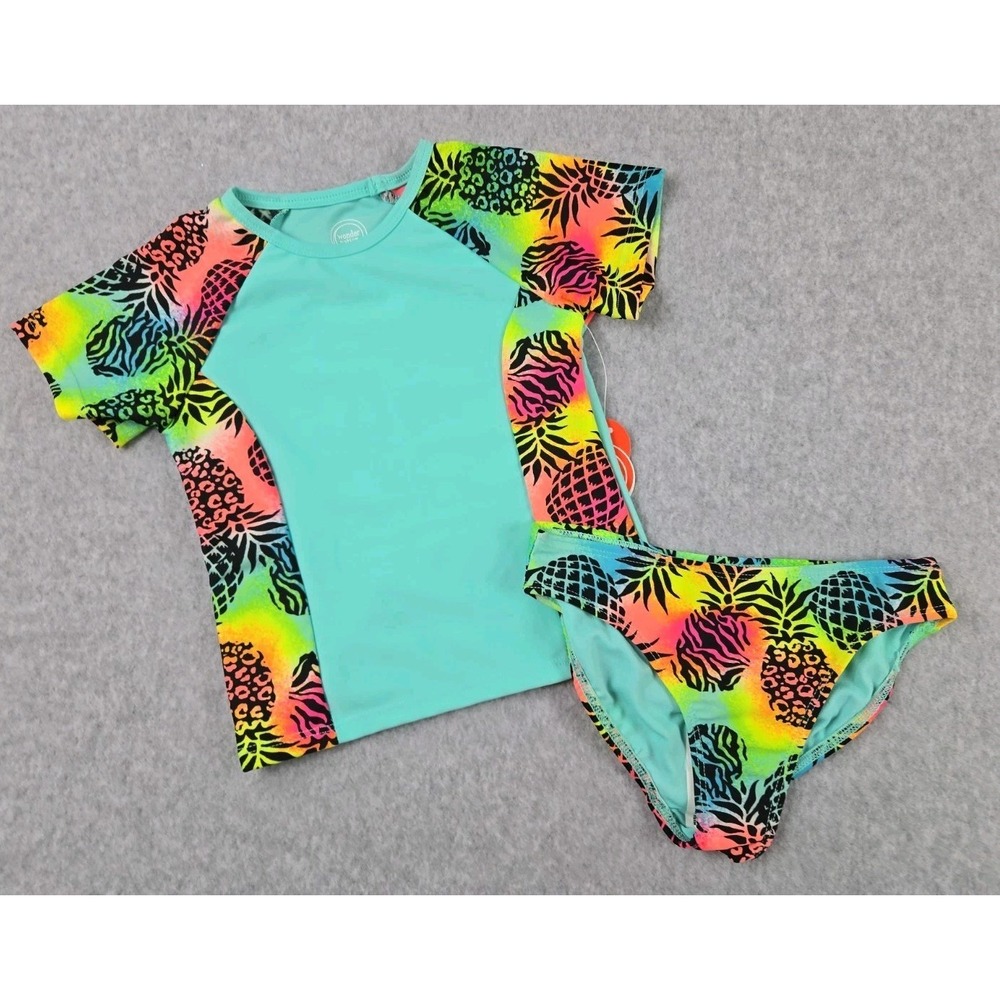 Wonder Nation Girls 2 Piece Size X-Small (4/5) Bathing Suit Swim Set Summer NEW